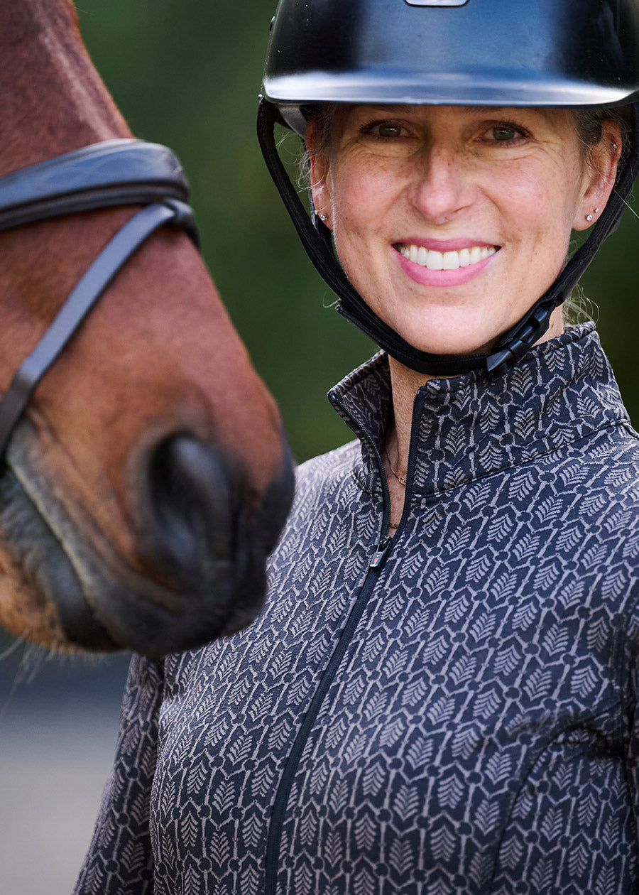 Snaffle Links Fleece Half Zip Riding Top