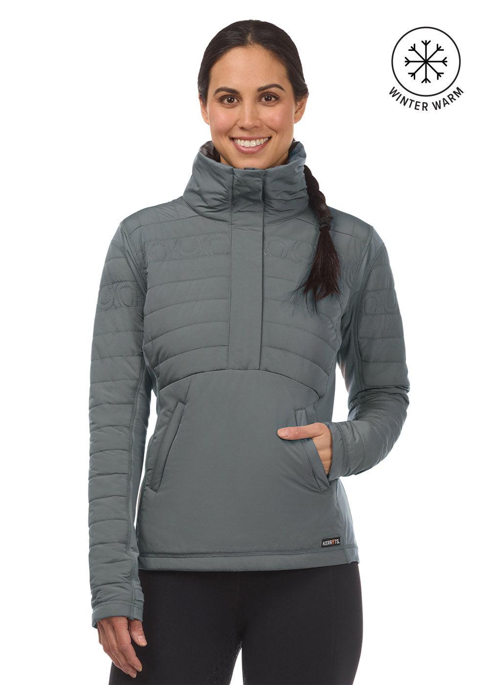 Hoofprint Quilted Pullover Jacket