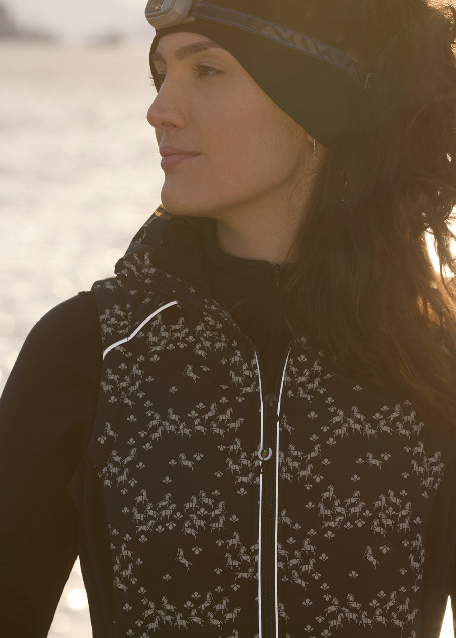 Horse Reflection Quilted Vest - Reflective
