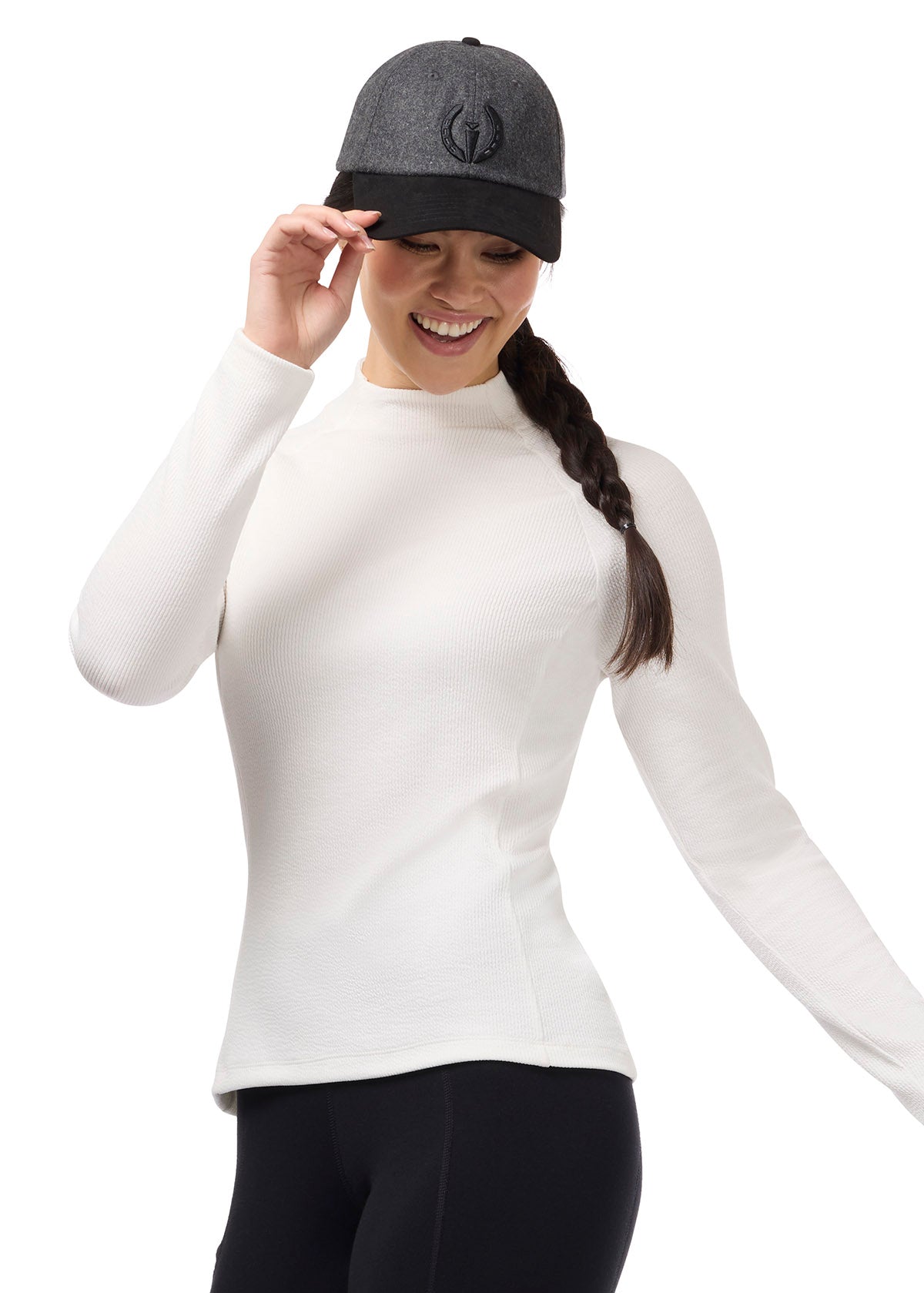Align Textured Mock Neck Top