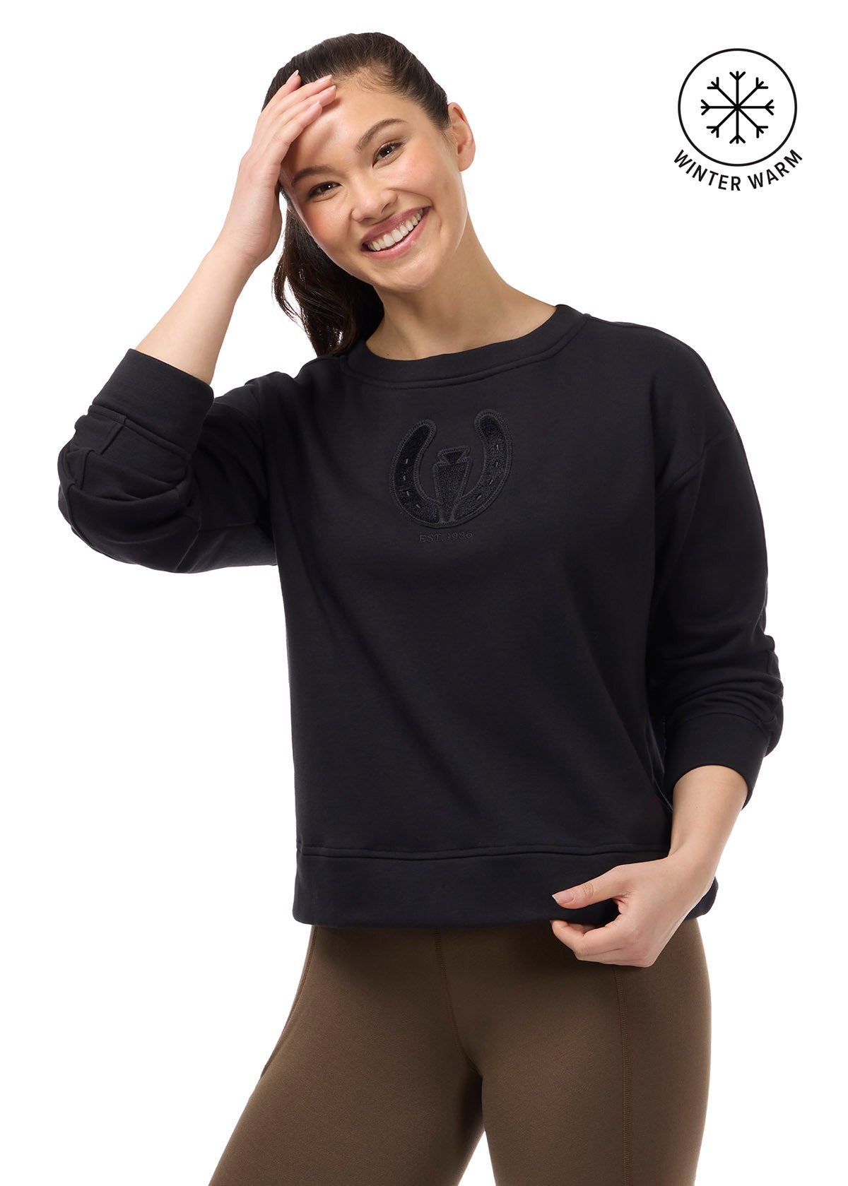 Cozy Crest Plush Fleece Sweatshirt