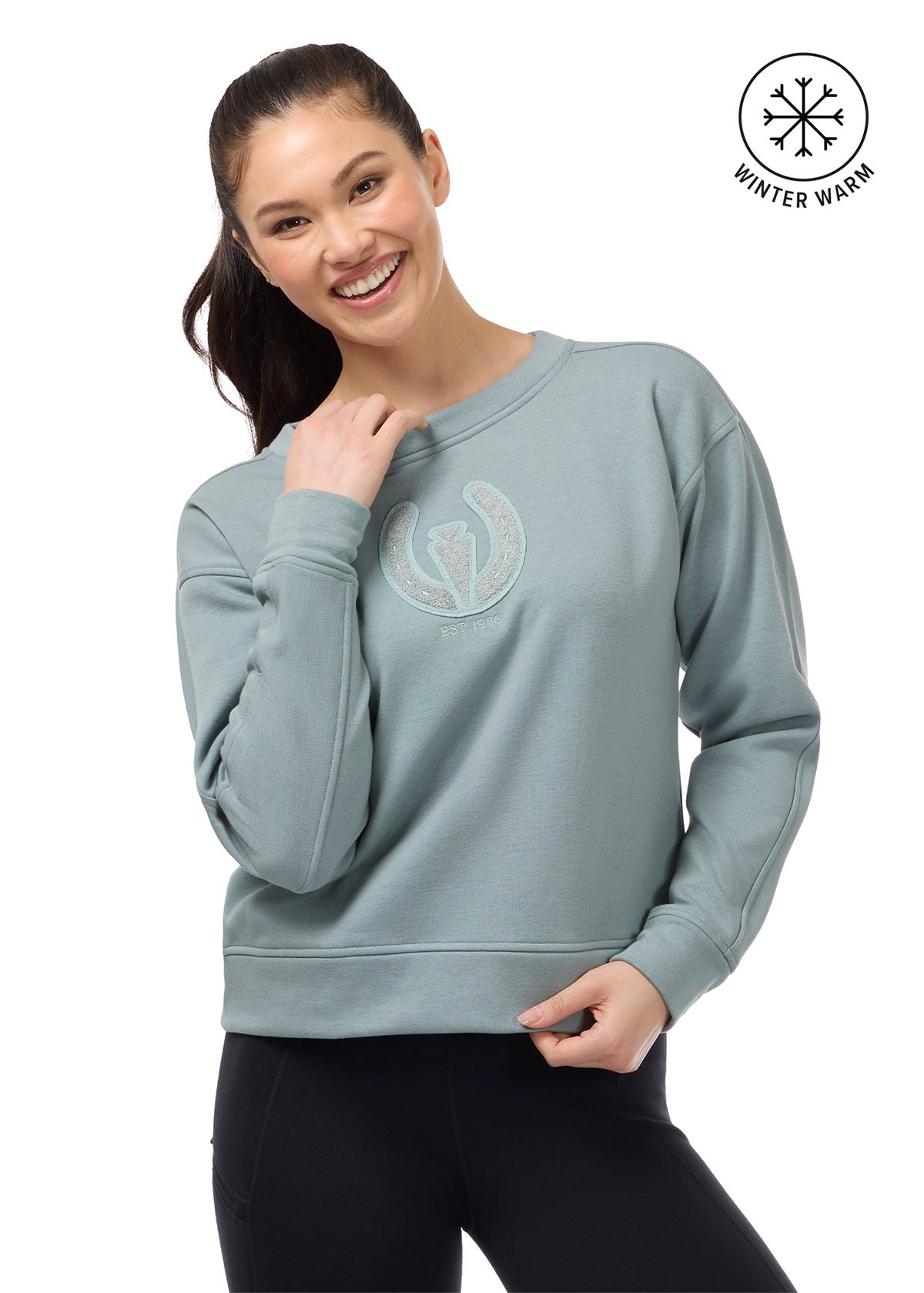Cozy Crest Plush Fleece Sweatshirt