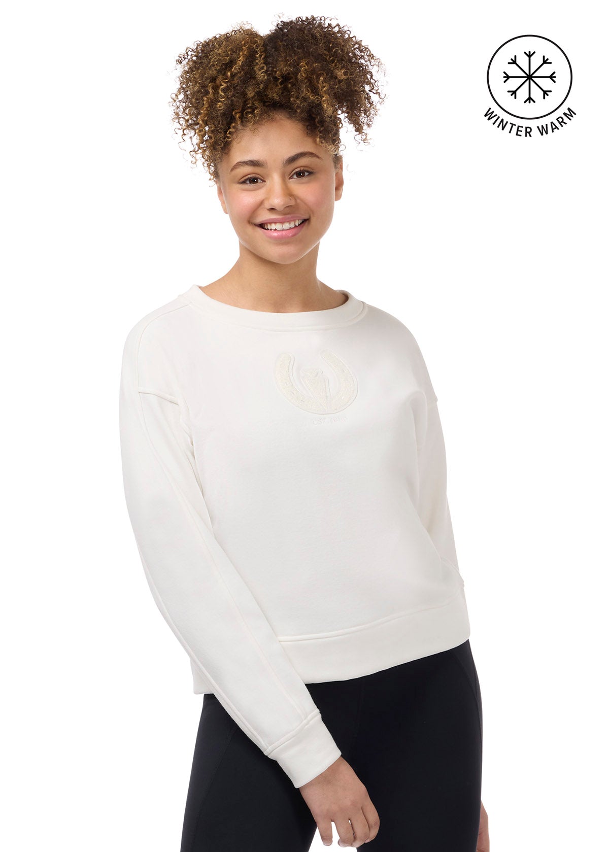 Cozy Crest Plush Fleece Sweatshirt