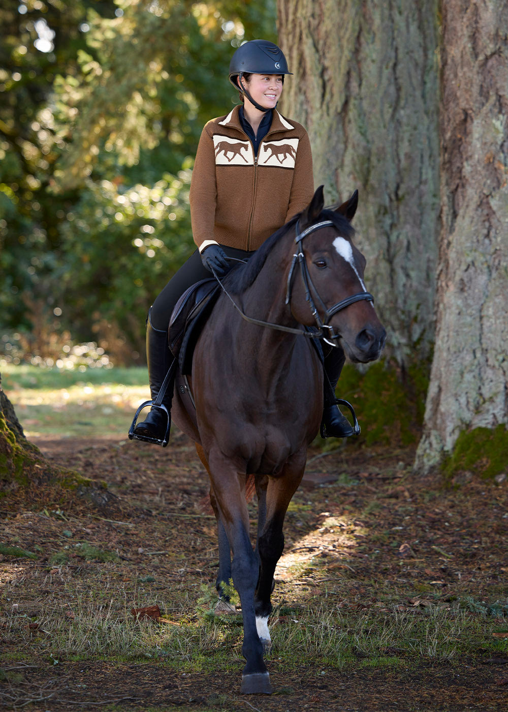 Reflections Horse Full Zip Sweater