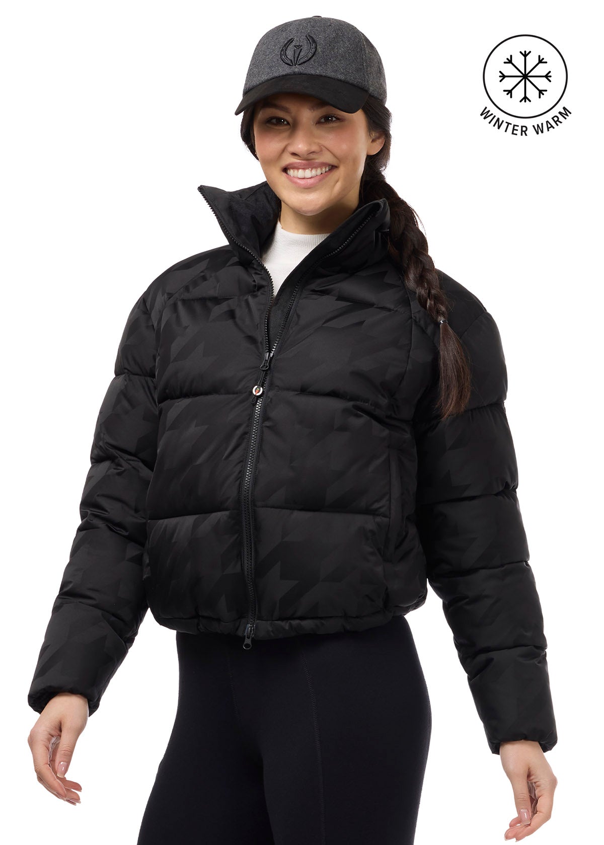 Skyline Houndstooth Puffer Jacket