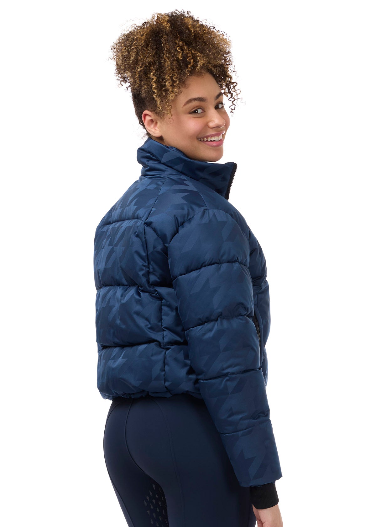 Skyline Houndstooth Puffer Jacket