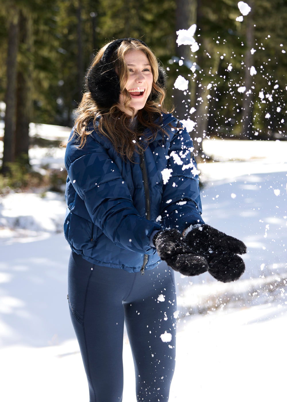 Skyline Houndstooth Puffer Jacket