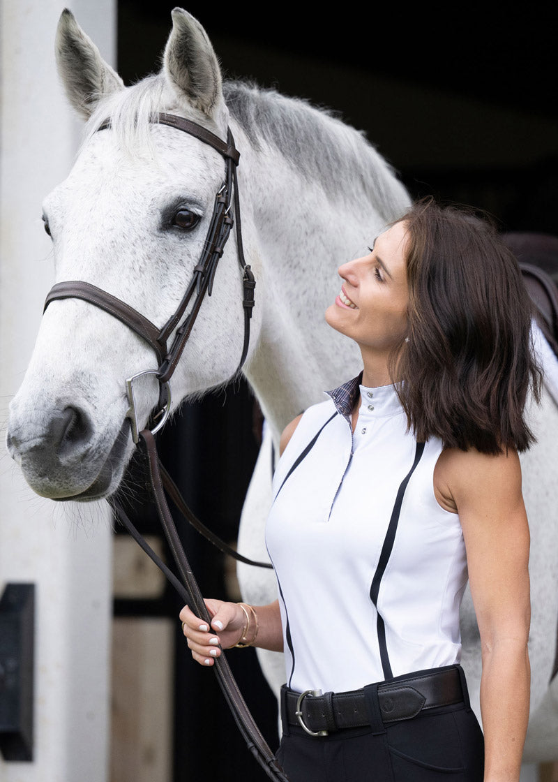 WHITE/ GLEN PLAID::variant::Affinity Sleeveless Show Shirt