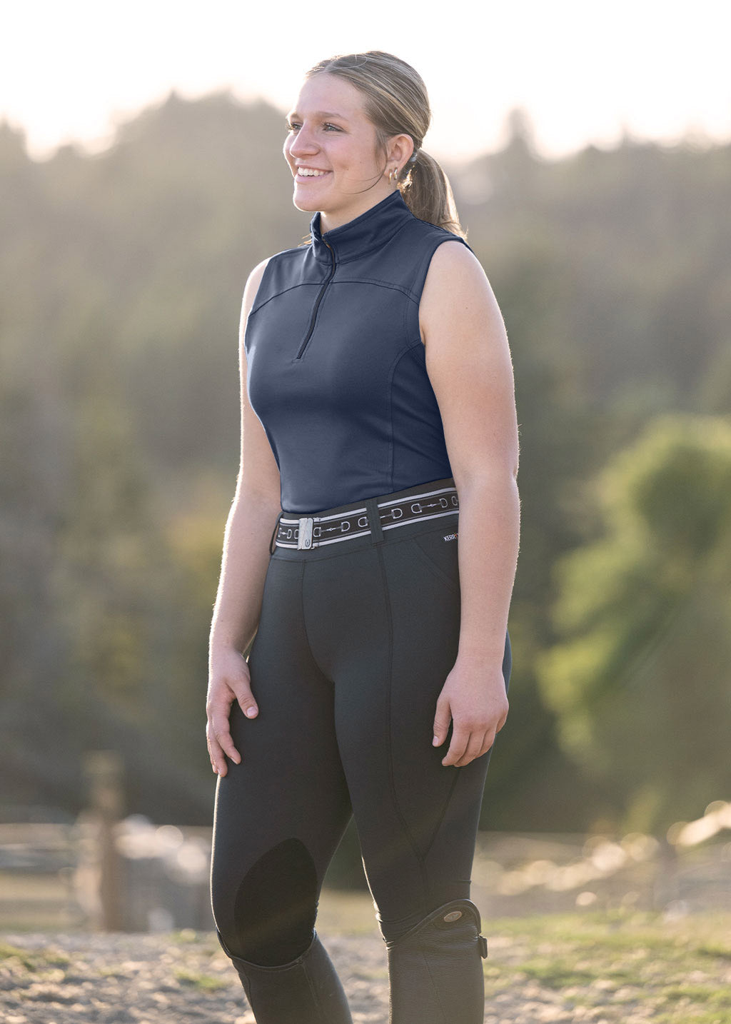 Quarter Zip Sleeveless Performance Top