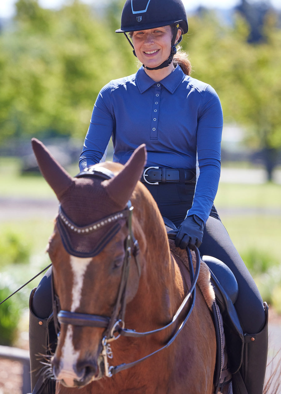 In a Snap Long Sleeve Equestrian Clinic Shirt
