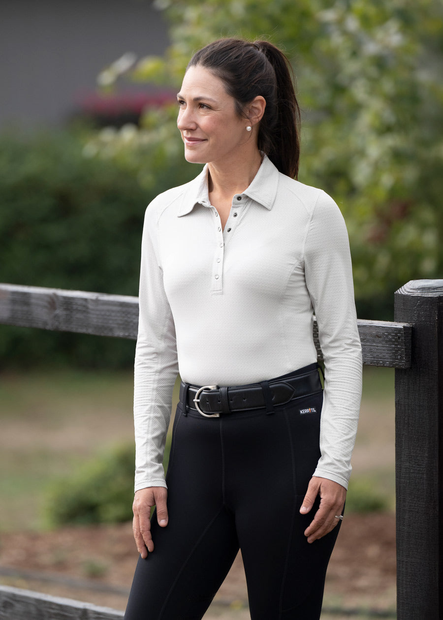 In a Snap Long Sleeve Equestrian Clinic Shirt