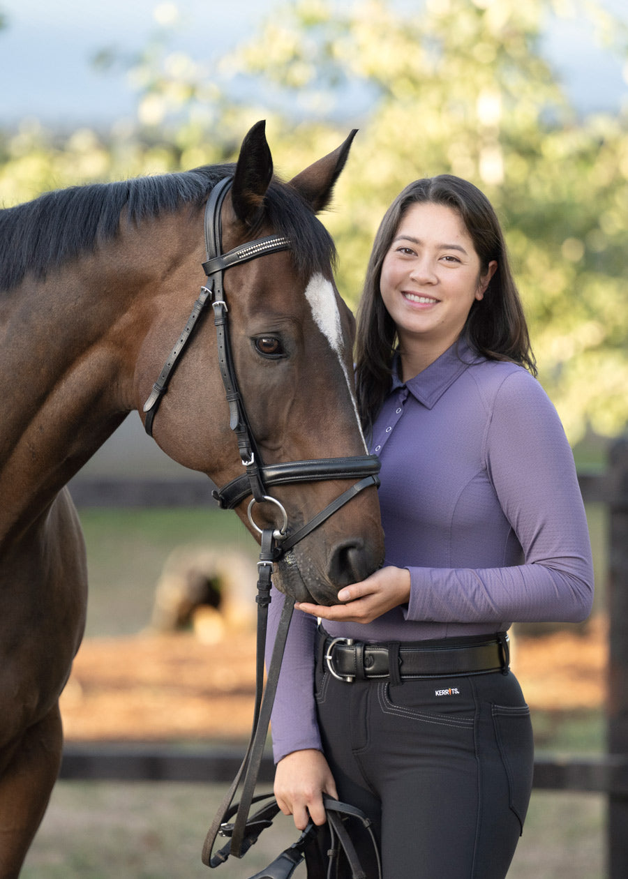 In a Snap Long Sleeve Equestrian Clinic Shirt