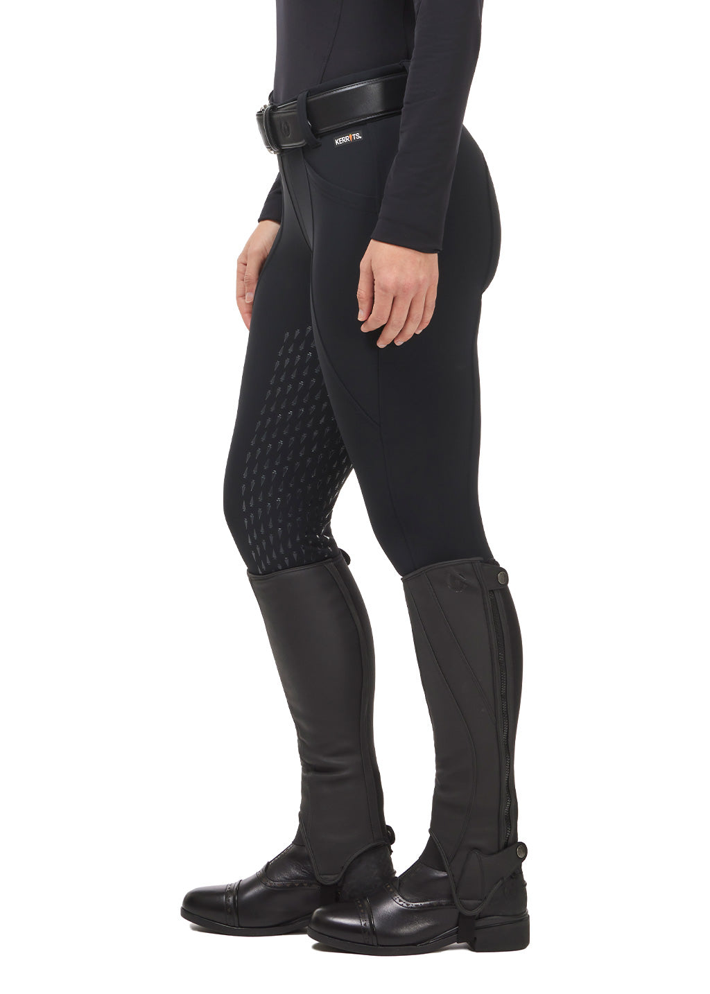 BLACK::variant::Fusion Fleece Lined Full Leg Clinic Tight