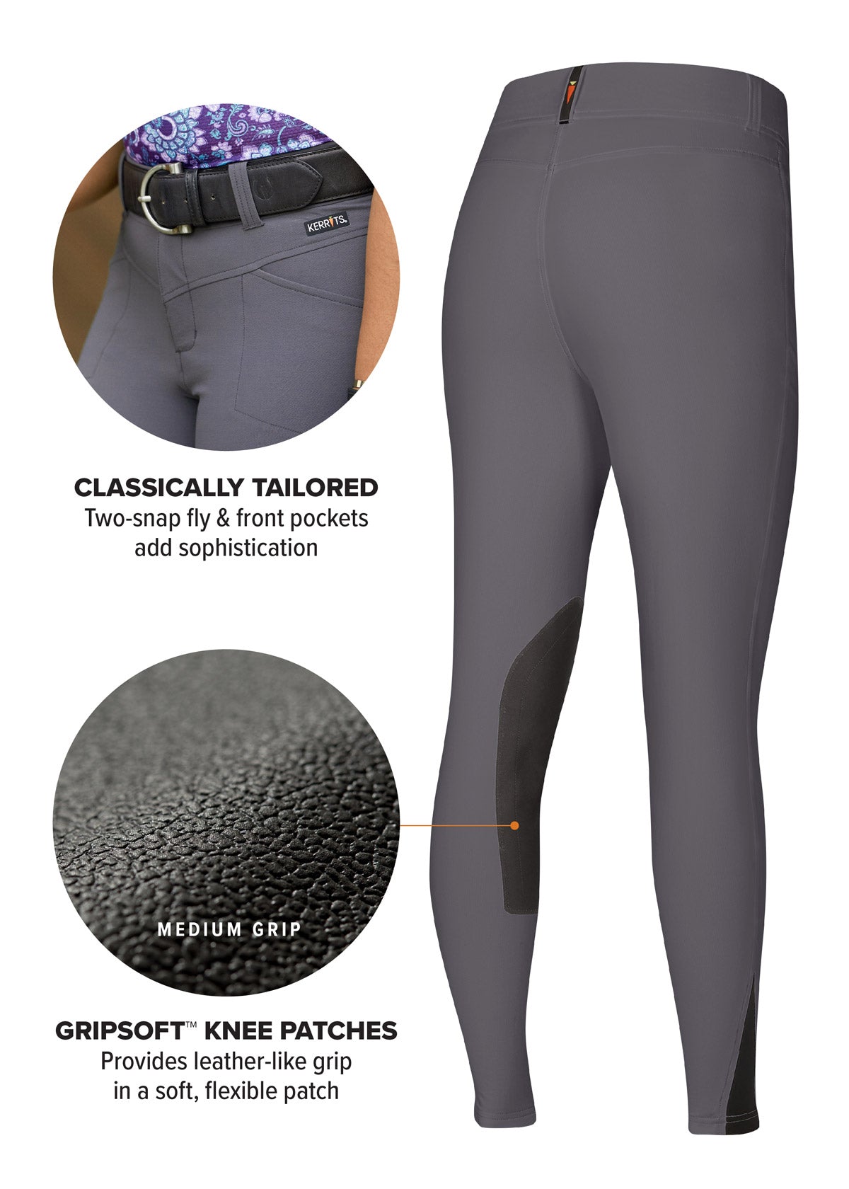 PEPPERCORN::variant::Petite Crossover II Knee Patch Breech