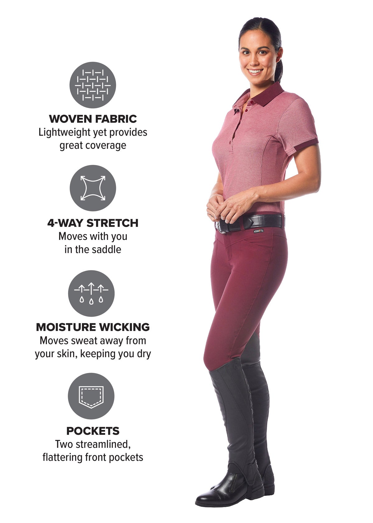 SANGRIA::variant::Petite Crossover II Knee Patch Breech