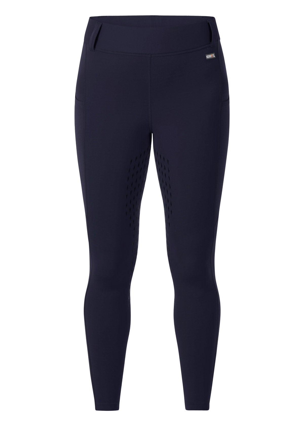 Flat lay of the Coolcore® Full Leg Tech Tight in Galaxyblue, showcasing its sleek design and full leg silicone grip.