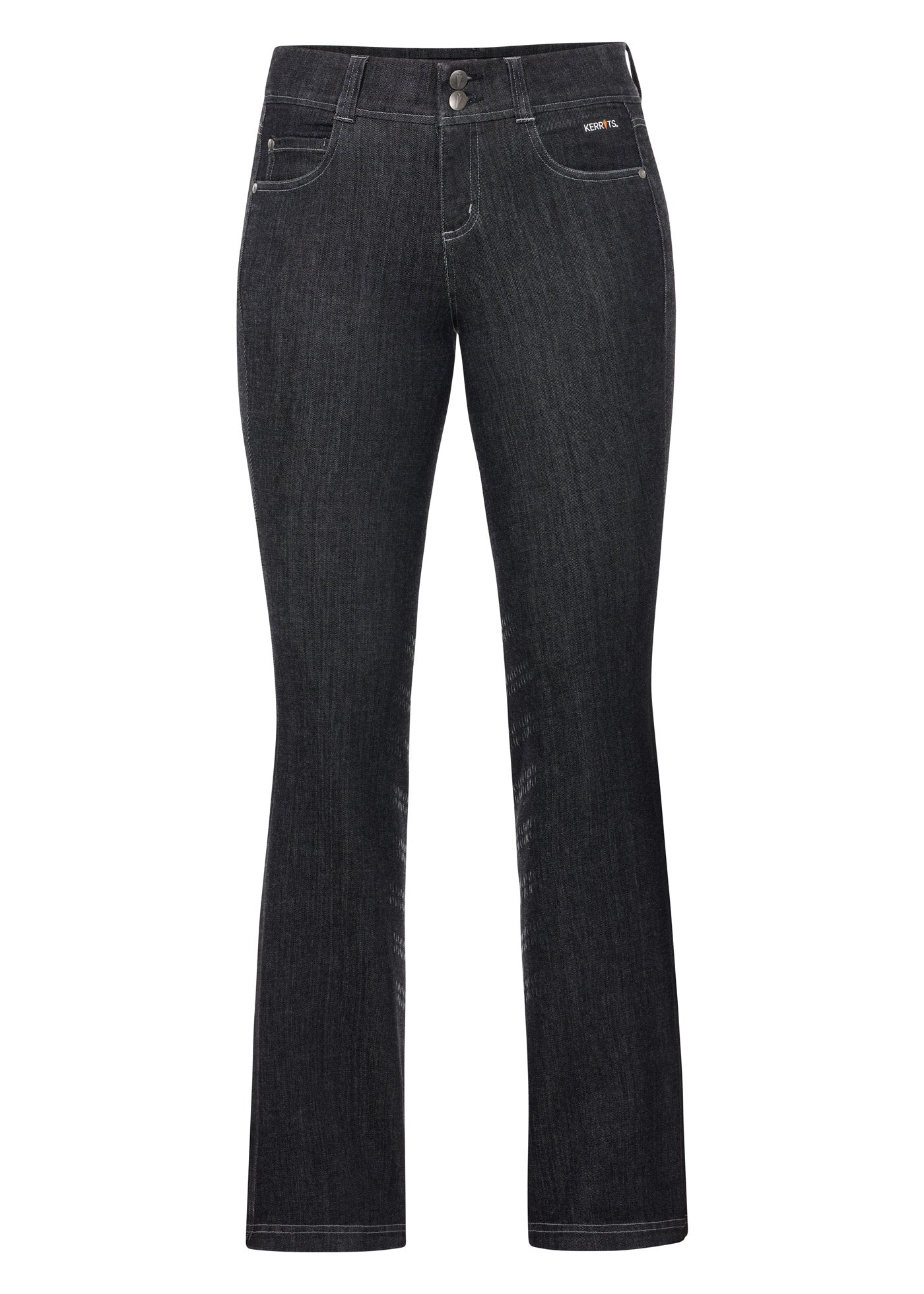Stretch Denim Silicone Knee Patch Bootcut Riding Pant - Tall