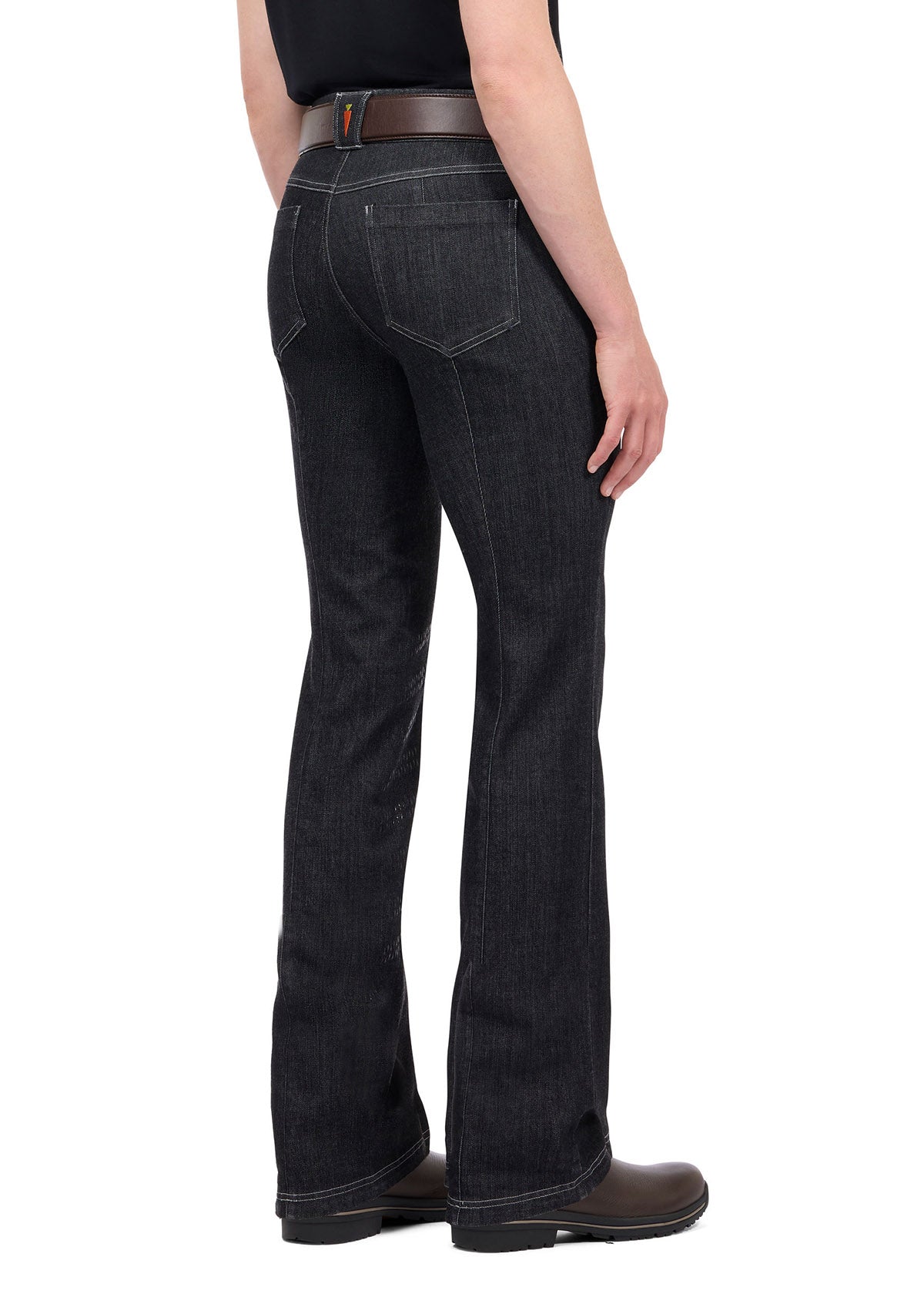 Stretch Denim Silicone Knee Patch Bootcut Riding Pant - Tall