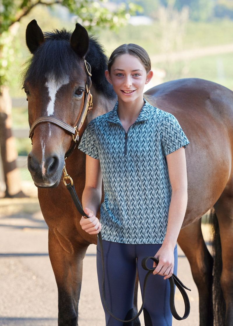 ATLANTIC HORSETAILS::variant::Kids Summer Ride Ice Fil Short Sleeve Shirt