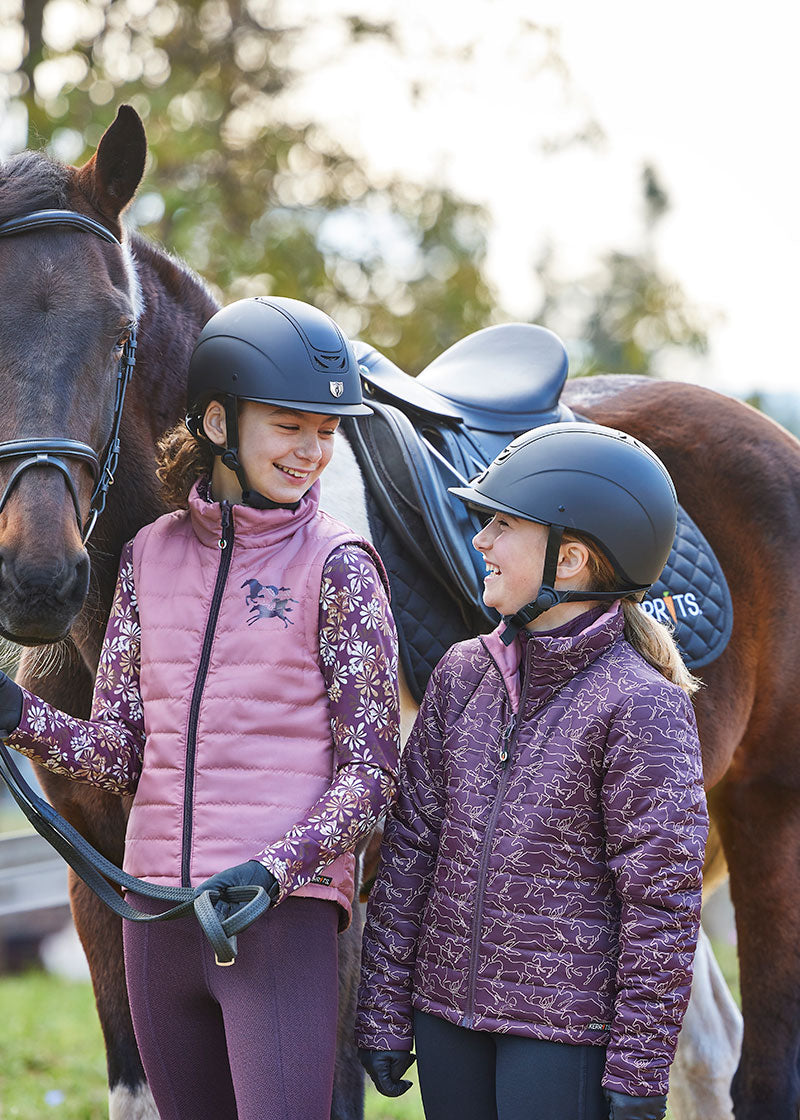 VINEYARD FULL GALLOP::variant::Kids Round Up Reversible Quilted Vest