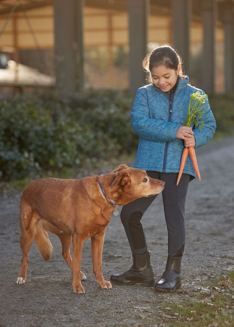 DEWDROP FULL GALLOP::variant::Kids Round Up Reversible Quilted Jacket