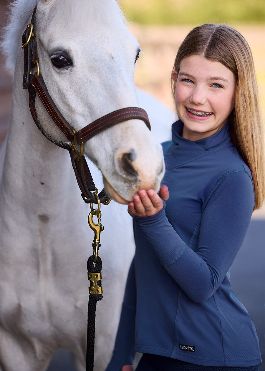 Kids Wrap Neck Tech Top