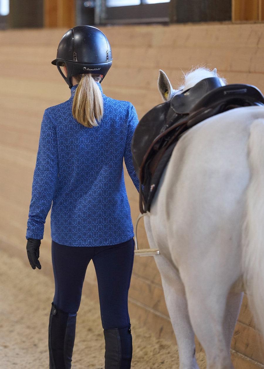 Kids Snaffle Links Fleece Half Zip Riding Top