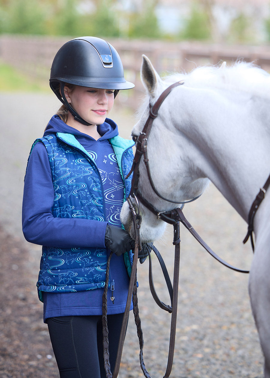 Kids Ride the Wind Reversible Quilted Riding Vest