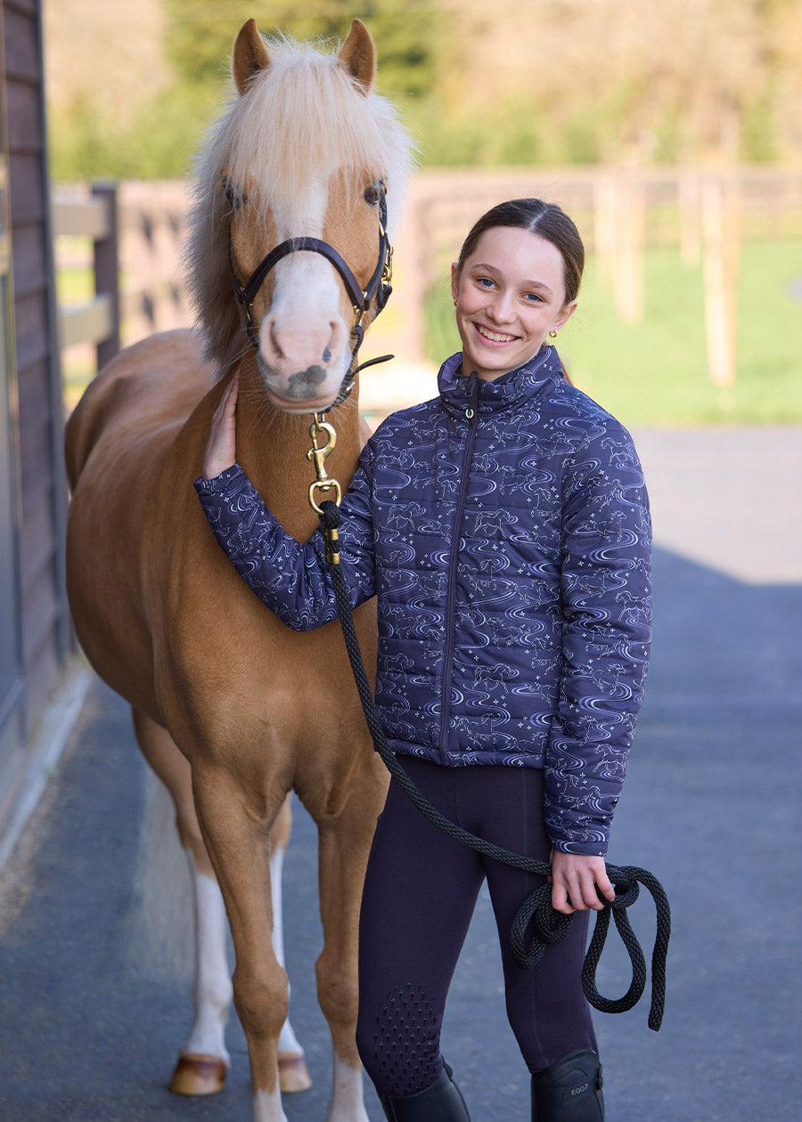 Kids Ride the Wind Reversible Quilted Riding Jacket