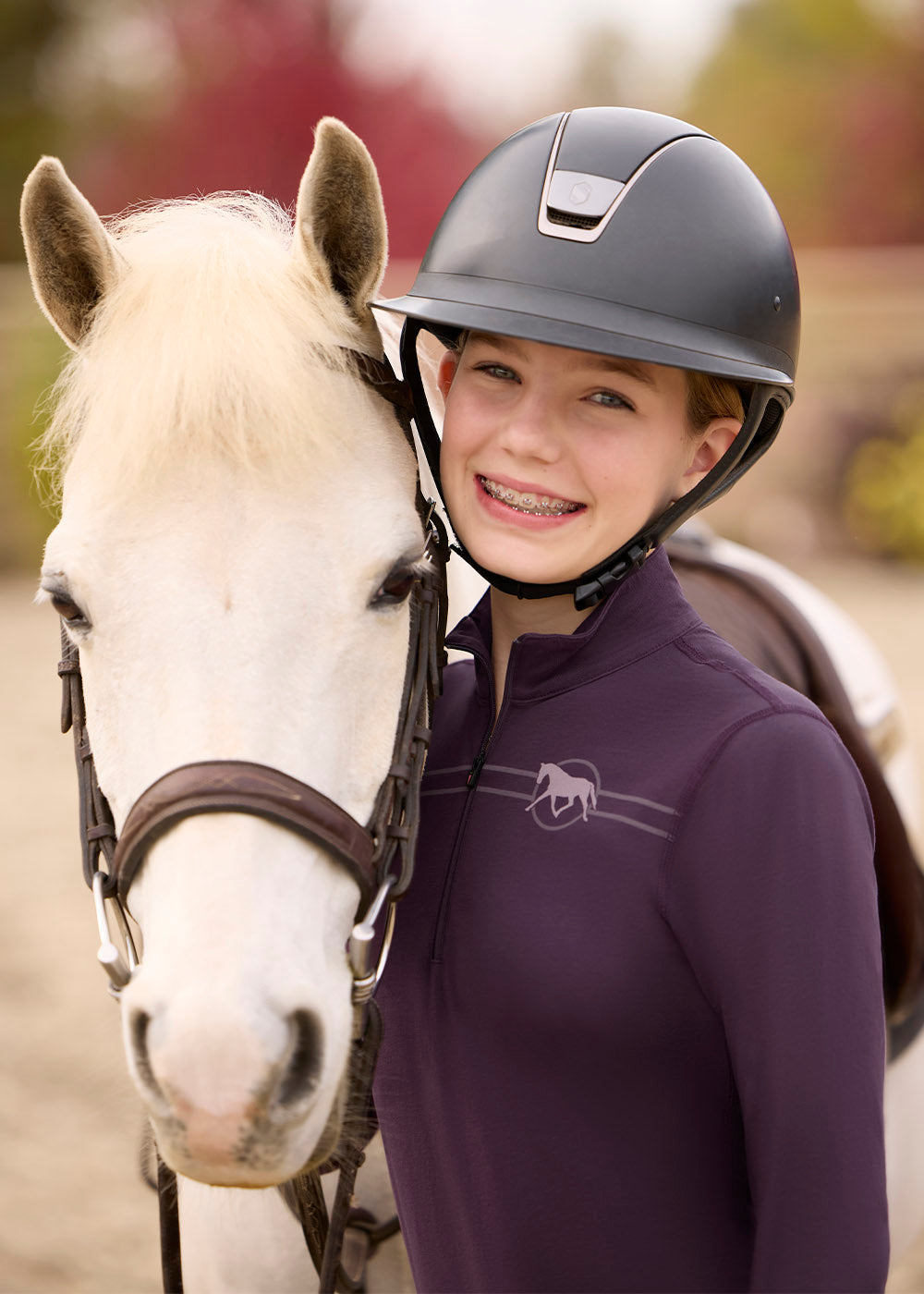 Kids Equi Rhythm Lite Quarter Zip Riding Top