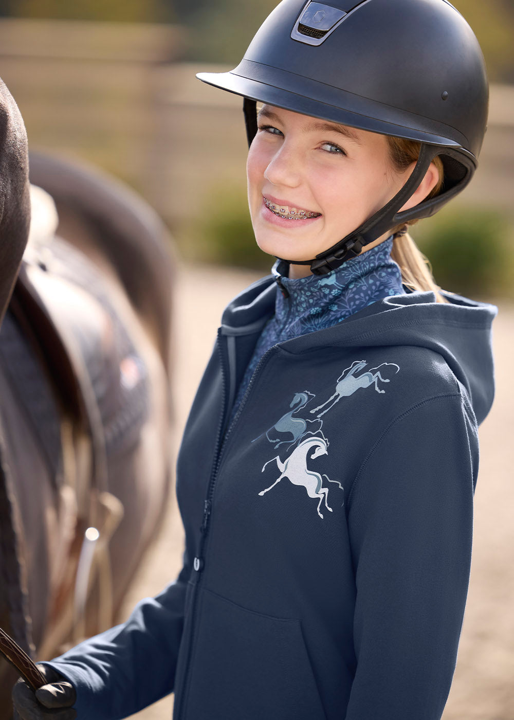Kids Zip and Whinny Hoodie