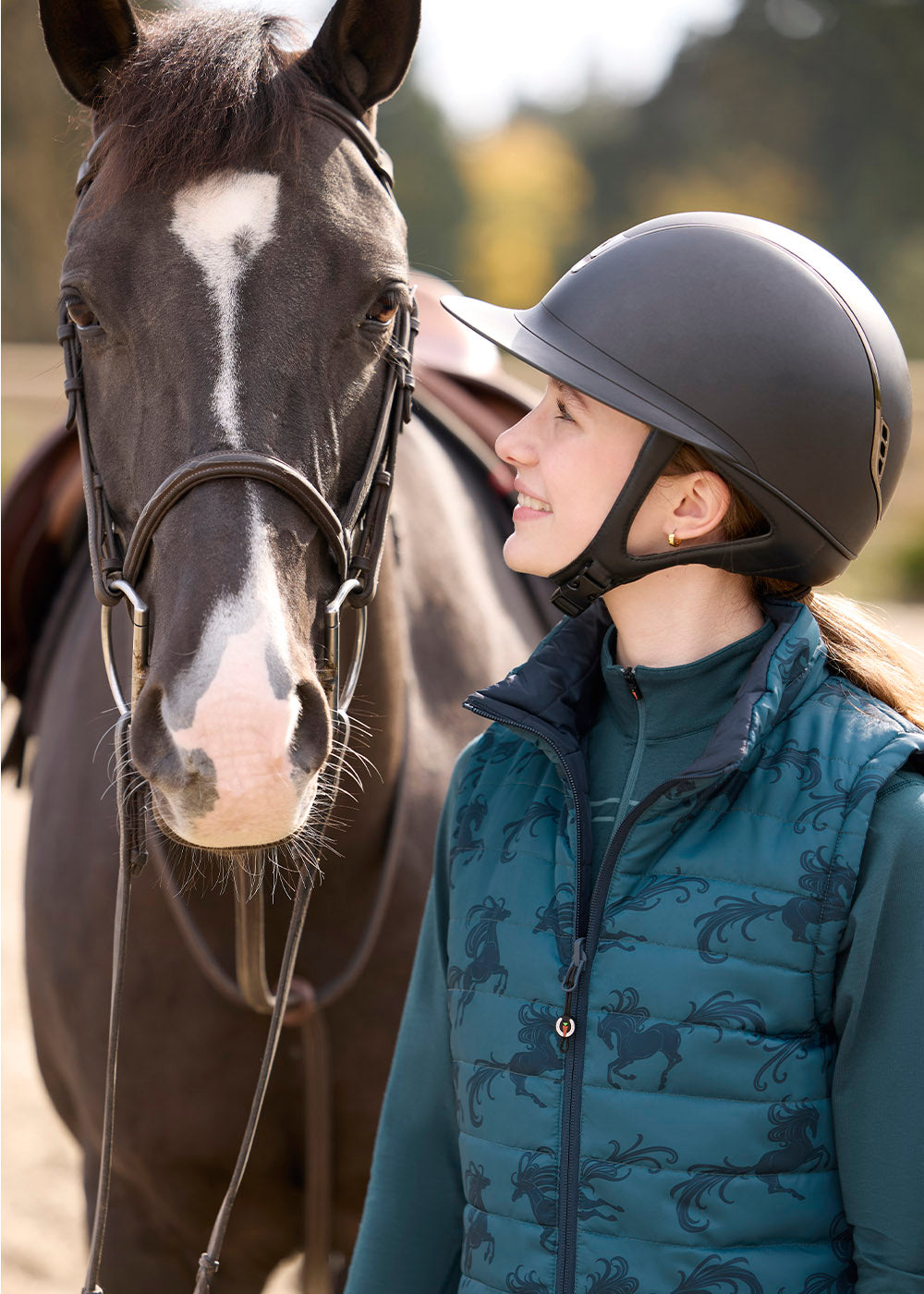 Kids Pony Parade Reversible Quilted Riding Vest