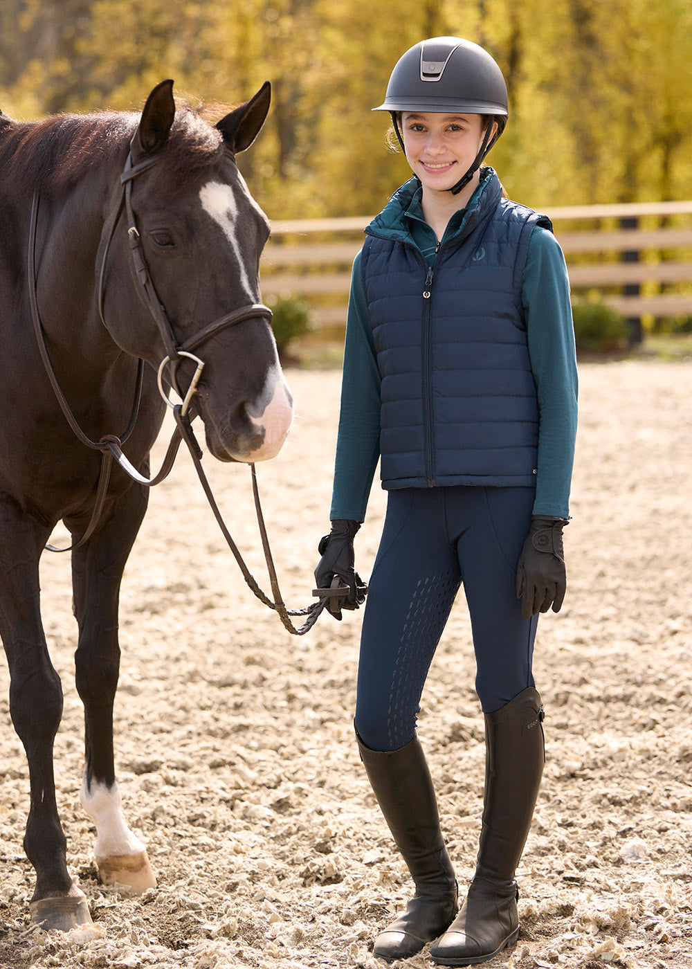Kids Pony Parade Reversible Quilted Riding Vest
