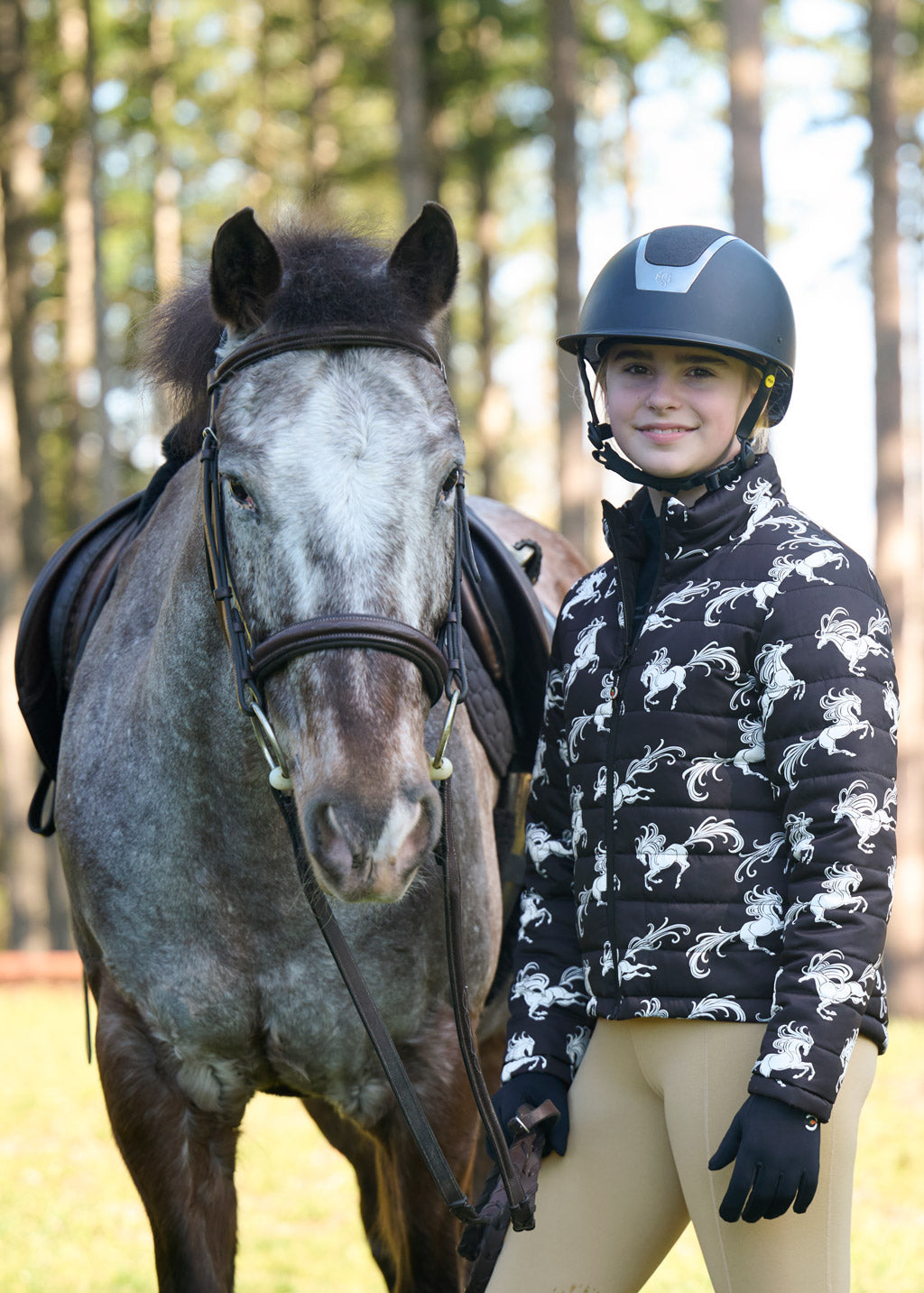 Kids Pony Parade Reversible Quilted Riding Jacket