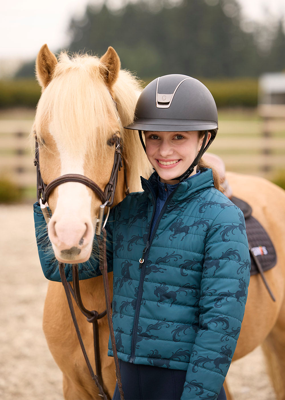 Kids Pony Parade Reversible Quilted Riding Jacket
