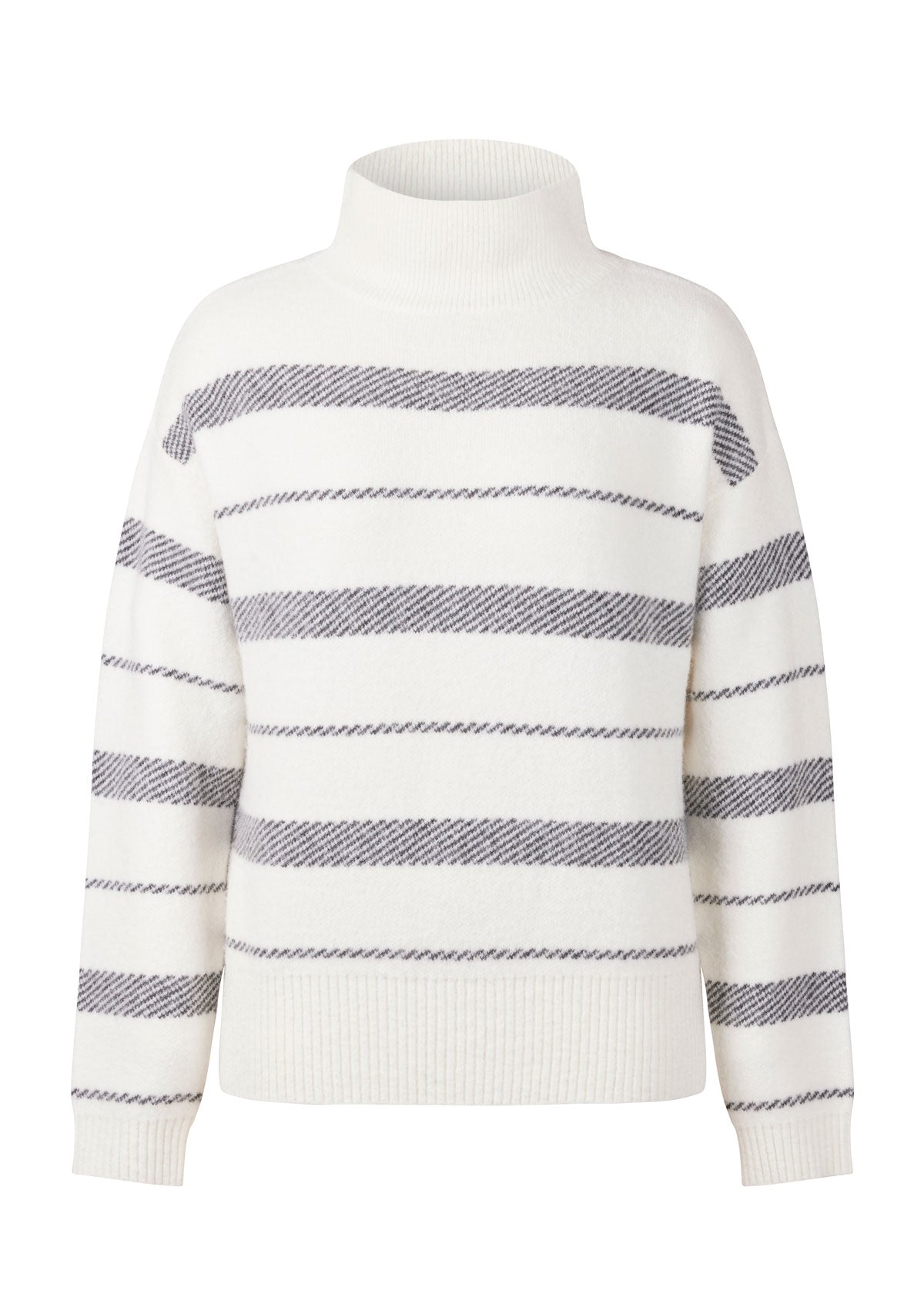 SOFT WHITE/BLACK::variant::Railway Stripe Sweater