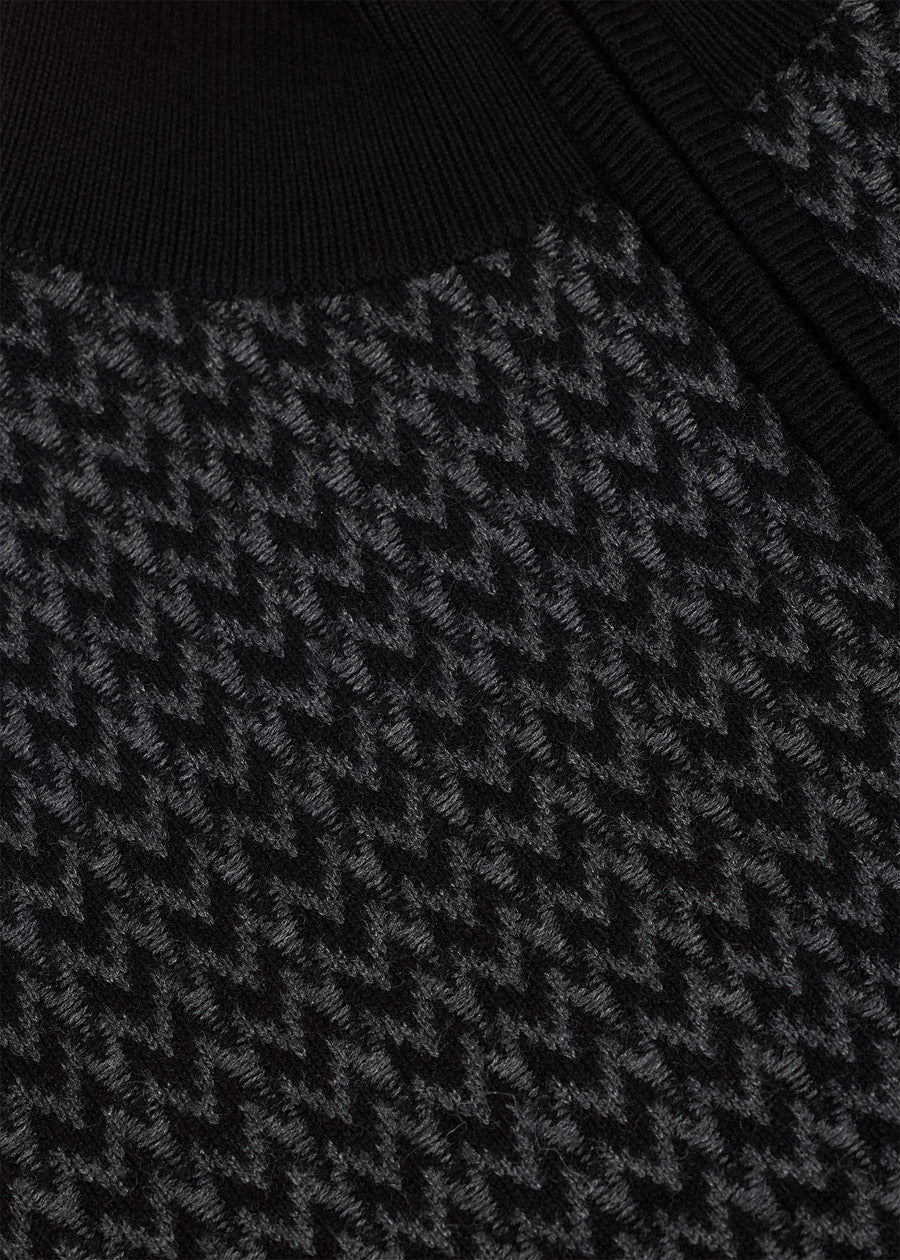 Quarter Zip Herringbone Sweater