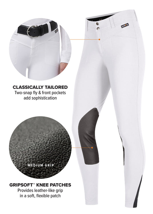 WHITE::variant::Petite Crossover II Knee Patch Breech