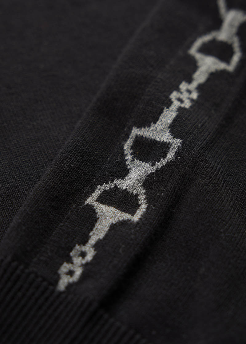 BLACK/ STERLING::variant::Snaffle Bits Sweater