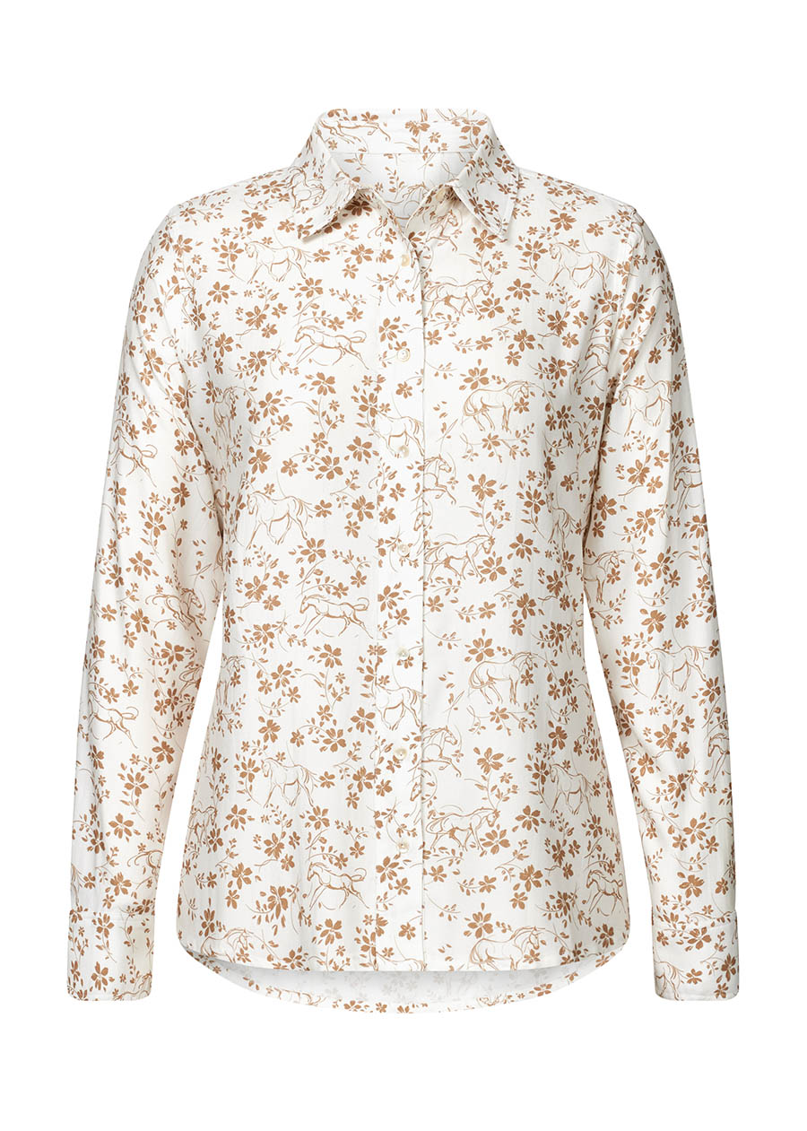 VANILLA::variant::Horse Floral Button Up Shirt