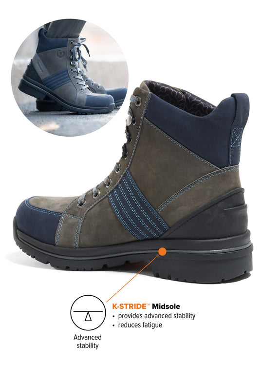 CINDER/ NAVY::variant::Trail Blazer Waterproof Lace Up Barn Boot