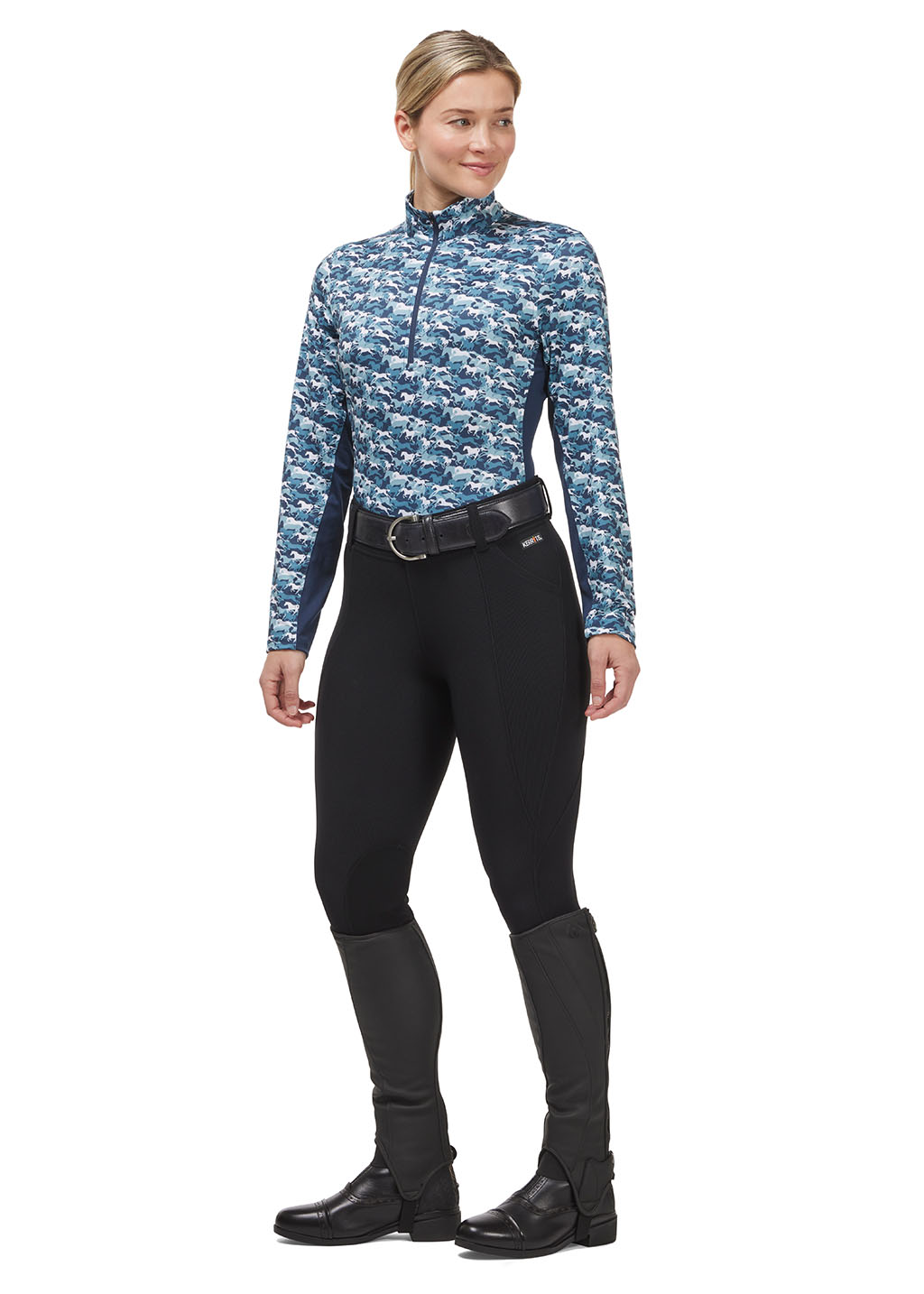 NIGHTSKY GALLOPING HORSES::variant::Next Level Coolcore Long Sleeve Shirt Print