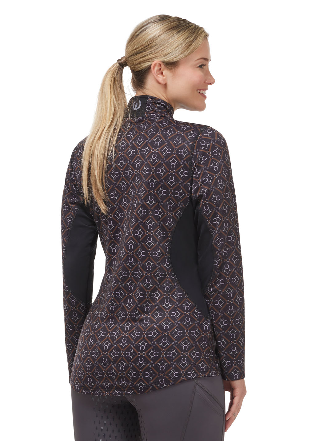 BLACK TACK TRUNK GEO::variant::On Course Quarter Zip Fleece Tech Top Print