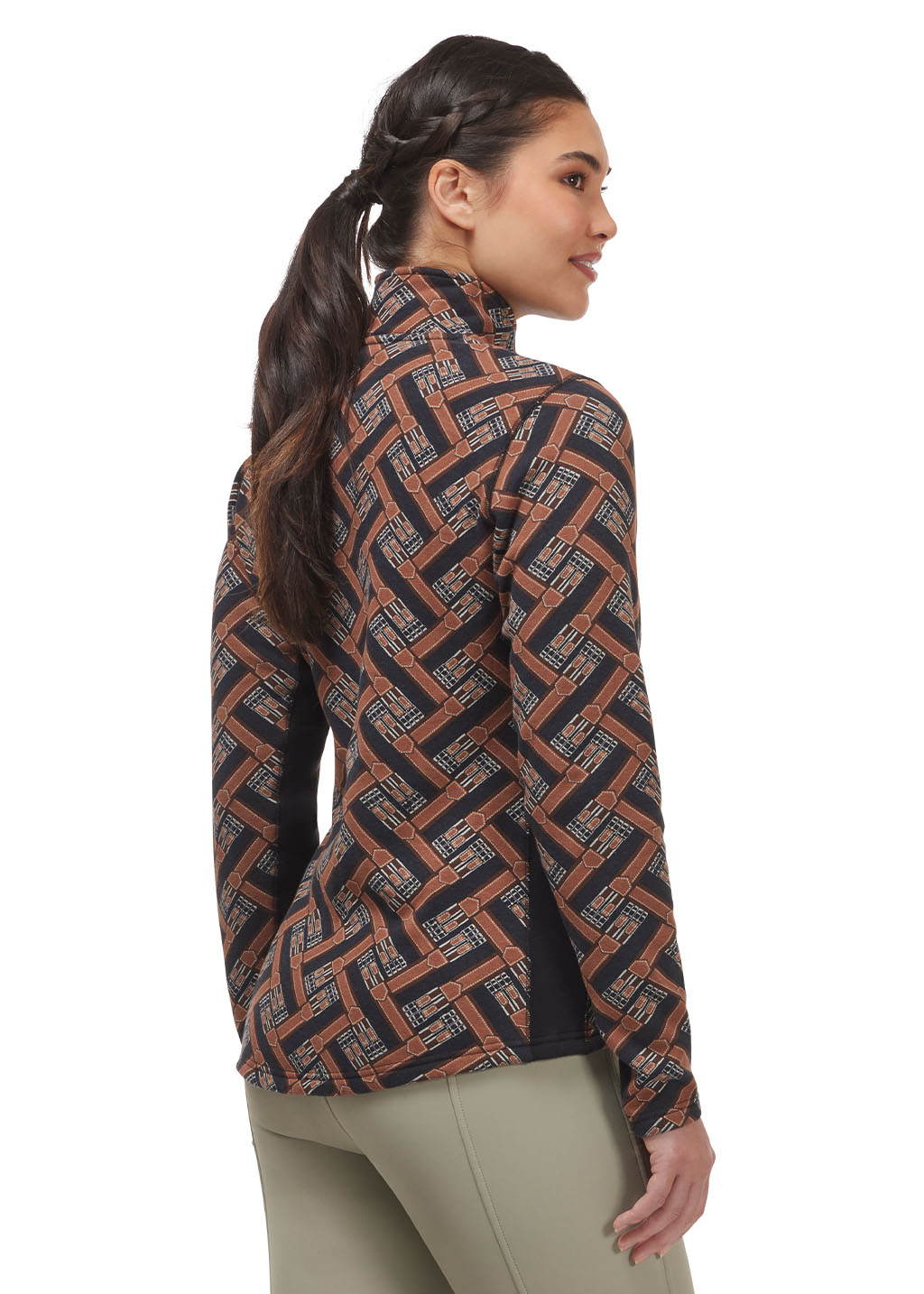 BUCKLE UP::variant::Plush Printed Fleece Half Zip Top