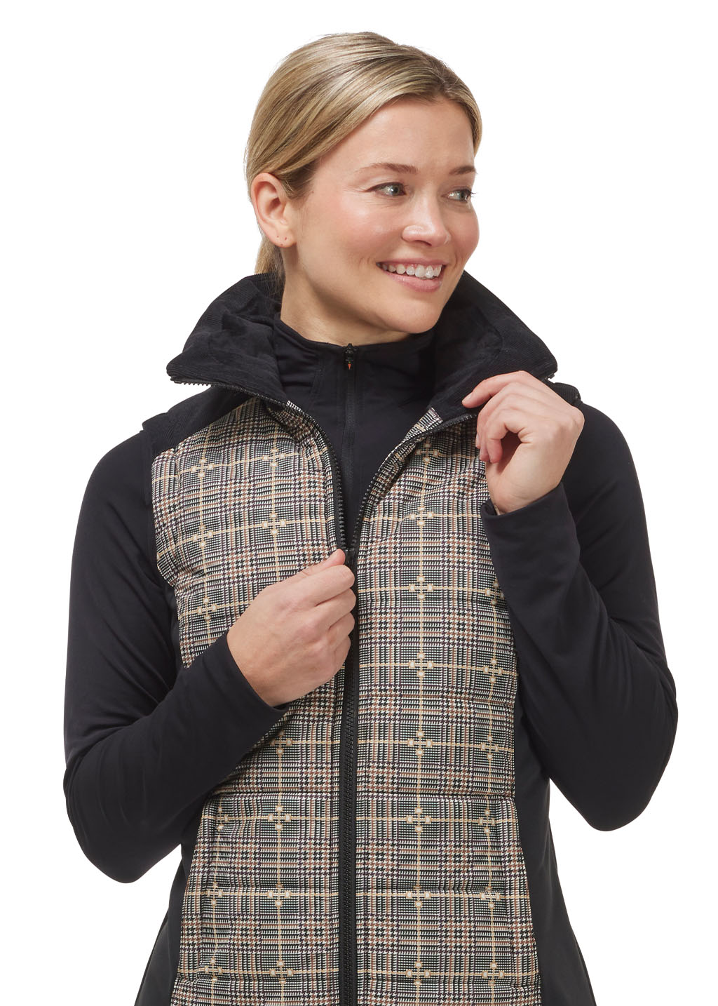 EQ PLAID::variant::Bits Of Plaid Quilted Vest