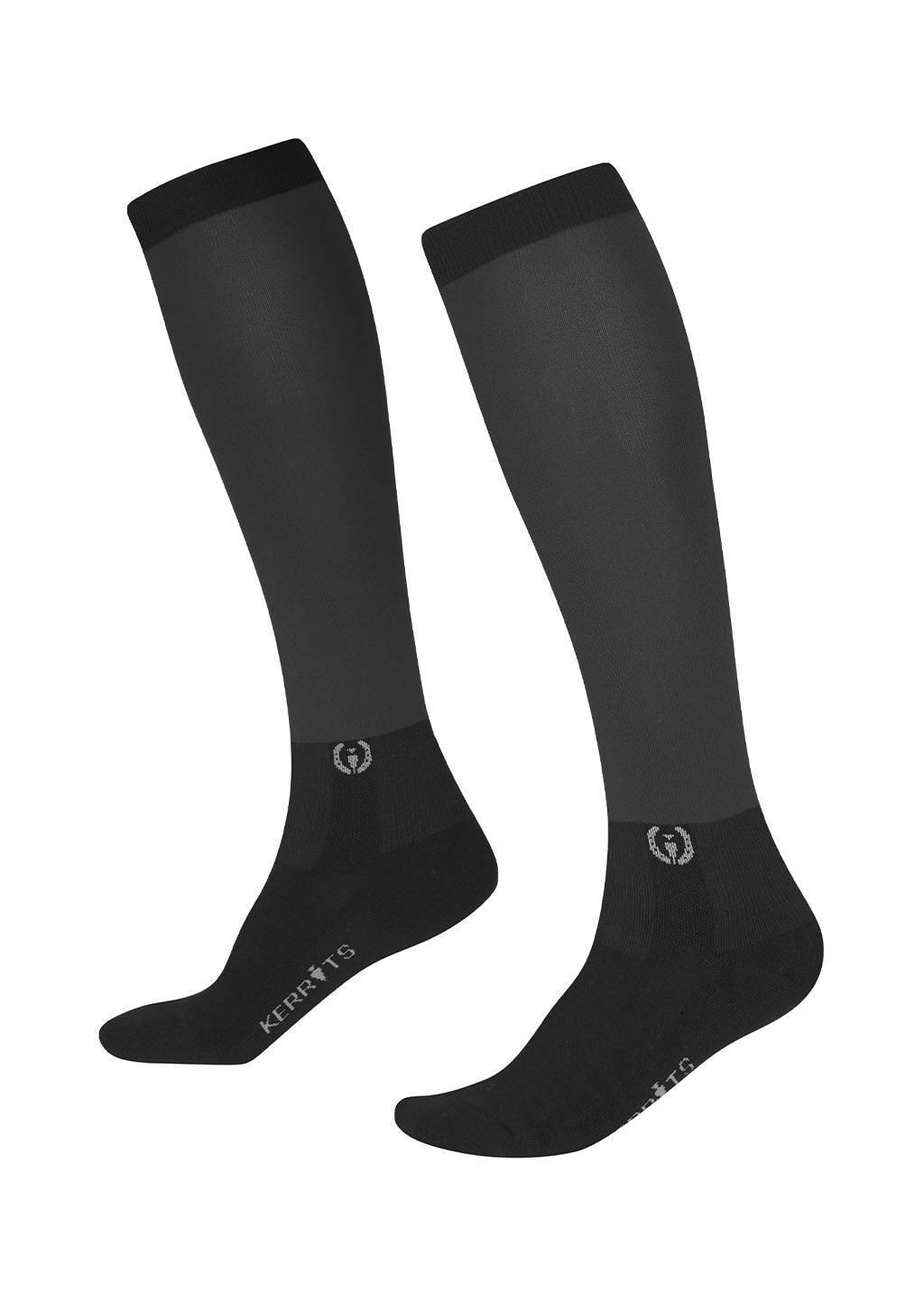 Side view of the Dual Boot Socks in Obsidian, emphasizing the soft cotton blend material and cushioned foot bed with arch support.