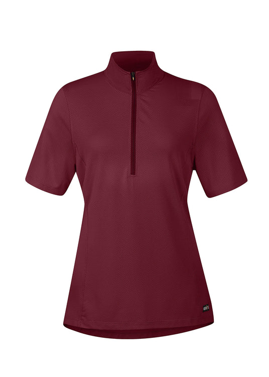 BURGUNDY::variant::Ice Fil Short Sleeve Riding Top for Clubs