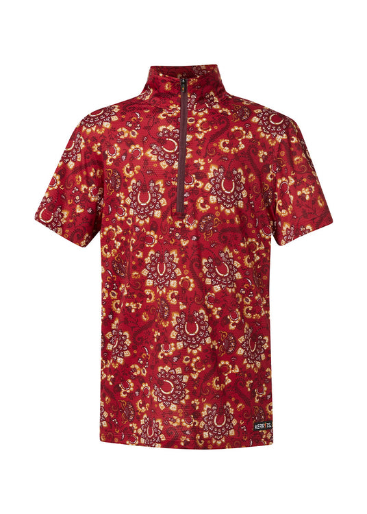 RUBY LUCKY PAISLEY::variant::Kids Always Cool Ice Fil Short Sleeve
