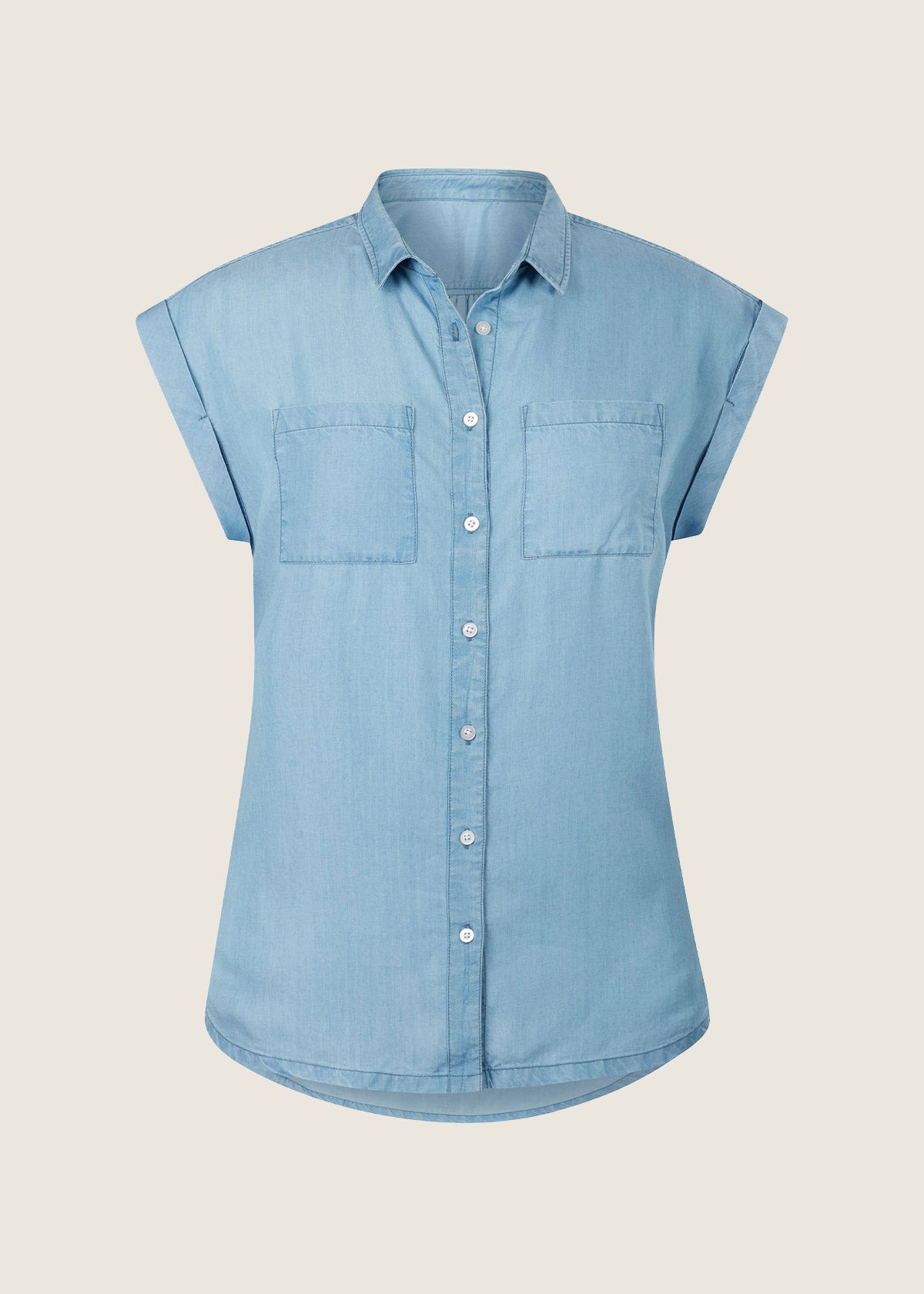 CHAMBRAY::variant::Tencel Rolled Cuff Shirt