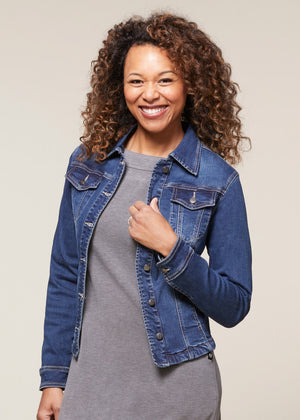 Blue jean jacket dress discount